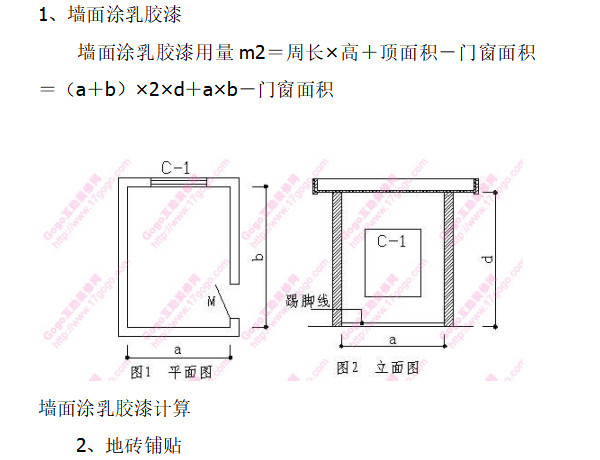 装饰九游体育工程量预算方法与公式大全