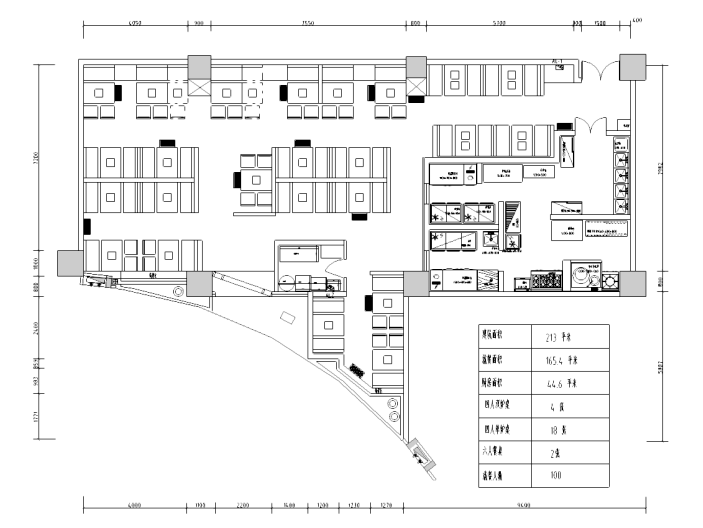 [山东]现代简约风格中餐厅九游体育全套施工图（含效果图）