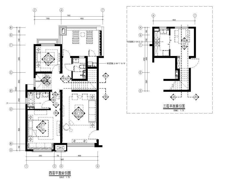 [上海]绿地启东三期现代中式风格样板间施工图+物料表+效果图