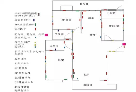 房子九游体育水电设计图_九游体育水电标注_九游体育要给物业水电安装图的吗？