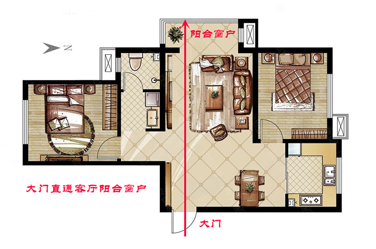 家居风水阳台正对大门_大门正对厕所九游体育_玄关鞋柜鱼缸 正对大门