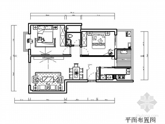 [厦门]温馨中式风格两居室九游体育图