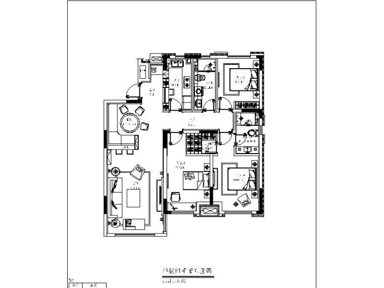 [沈阳]古典英伦精品三居室九游体育设计施工图（含实景图）