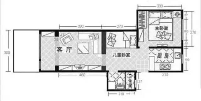 看巧改四十平小户型老房空间，变身时尚的三口之家