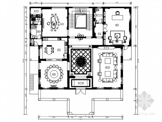 [福州]超奢华欧式独栋豪宅室内九游体育CAD施工图（含效果）