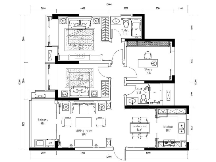 [苏州]法式古典风格样板间九游体育施工图（附效果图）