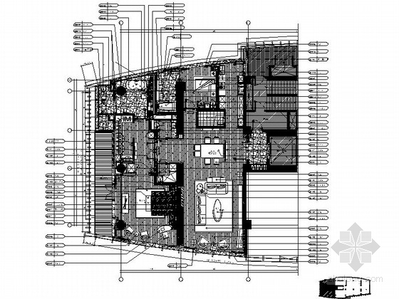 [上海]简约欧式小户型样板间九游体育CAD施工图（含效果图）