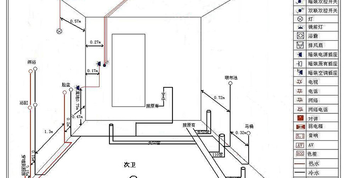 九游体育水电尺寸标准_九游体育流程之水电_房子九游体育水电安装图