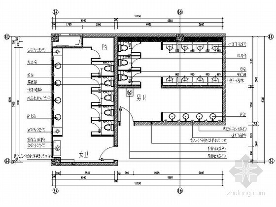 公共卫生间九游体育装饰施工图