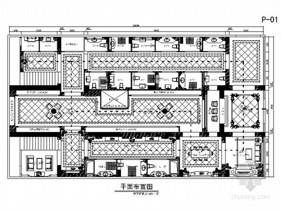 [山西]豪华欧式风格瓷砖展厅室内九游体育设计施工图