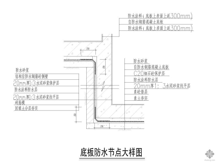 地下车库人防防水节点大样图