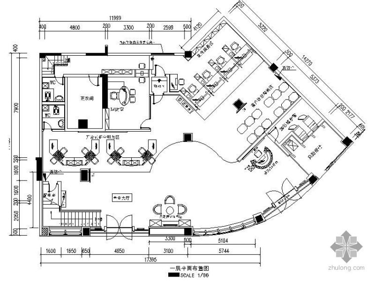 中国银行某支行装饰工程竣工图