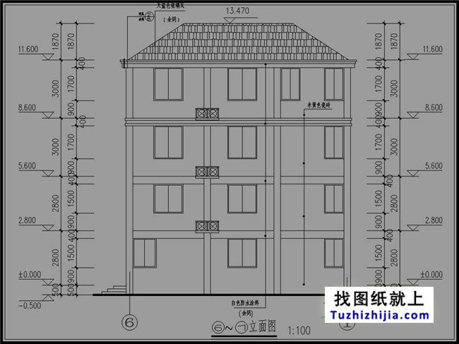 120平方米农村四层别墅设计图