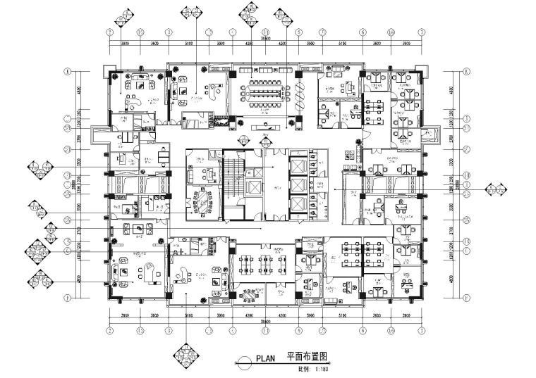 [重庆]某大厦办公室装饰工程全套施工图