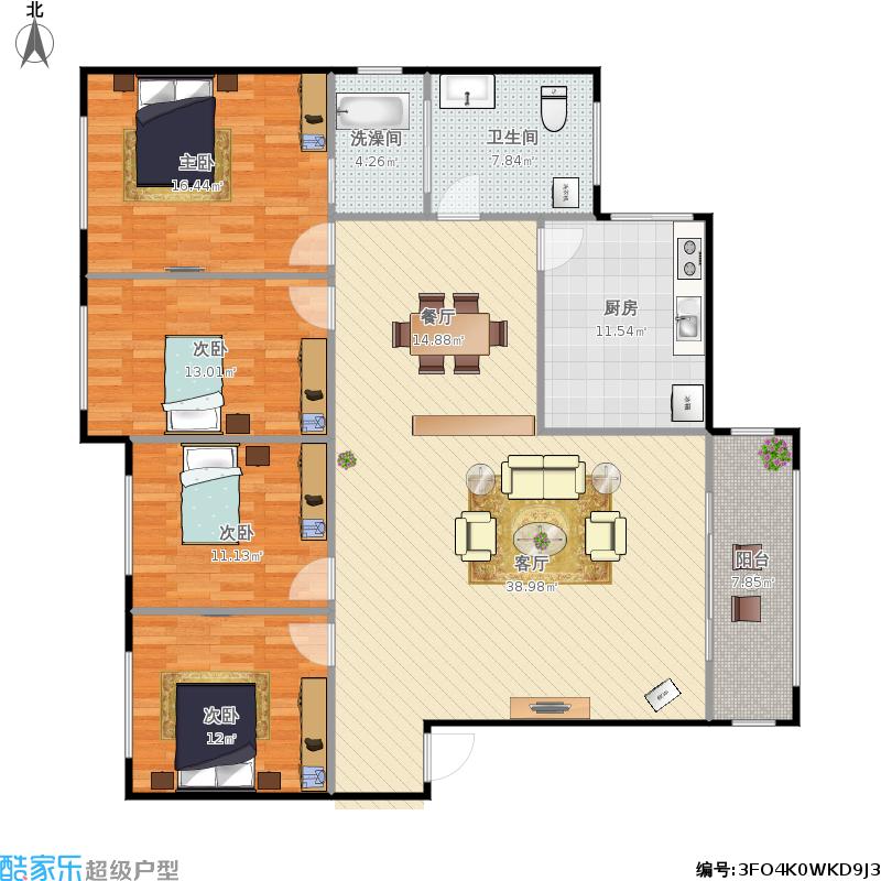 四室一厅九游体育大概预算_窝牛九游体育官网中式四室_190平米四室两厅两卫九游体育全图