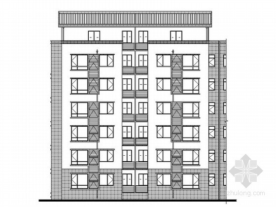 [四川]某一梯二住宅建筑施工图（北客厅）