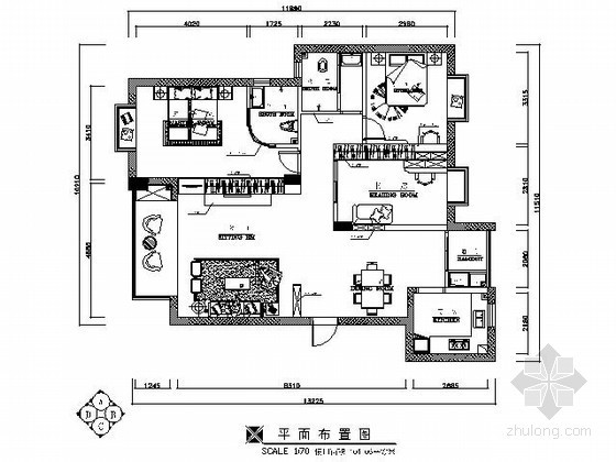 100平米现代三室两厅九游体育图（含效果）