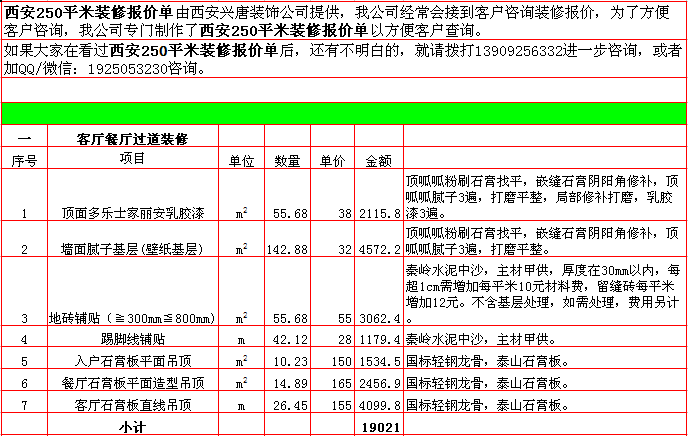 九游体育辅材预算_九游体育报价预算_250方九游体育预算