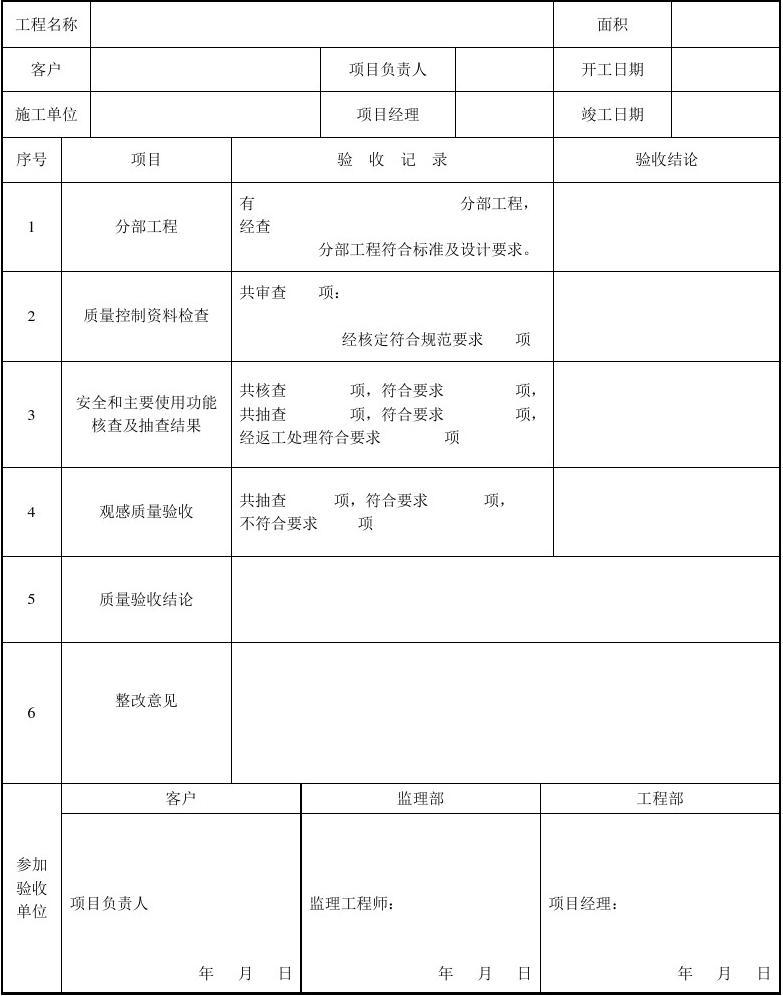 验收+报告+竣工_室内九游体育竣工验收表_竣工验收单 算验收