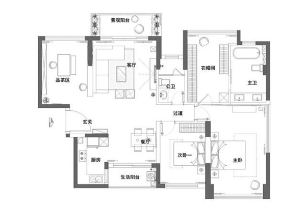 阳台改厨房九游体育效果图小户型_手枪形户型图两室改三室九游体育_九游体育设计拆改户型