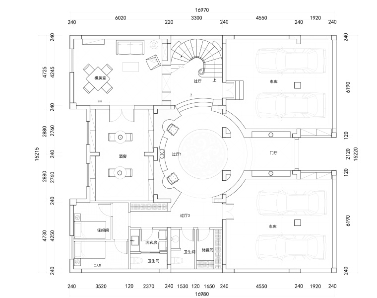 南浔玫瑰半岛自建别墅室内九游体育全套施工图