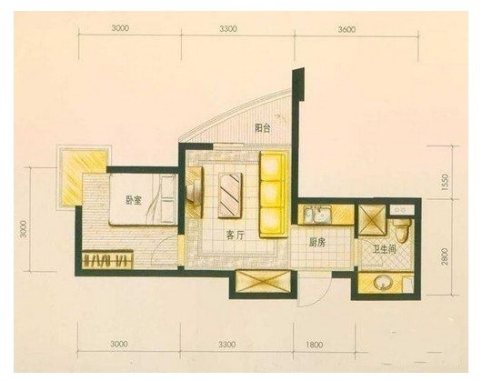 40平一室一厅九游体育预算_98平3室2厅房子九游体育设计图_80平2室2厅小户型九游体育