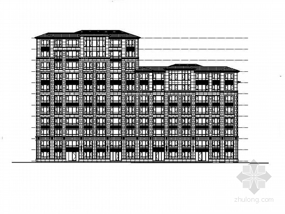 [大连]高层平坡屋面混合住宅建筑施工图