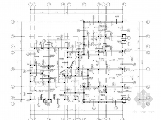 七层砌体住宅结构施工图(底层储藏室)