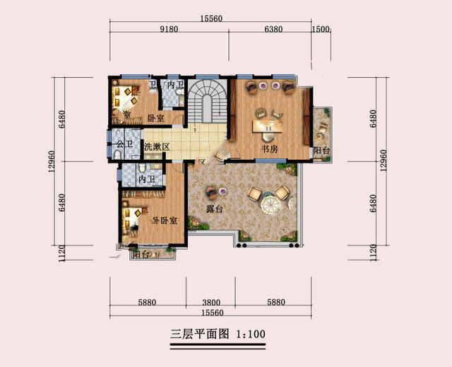 三款不同风庚层抱果图及户型设计图