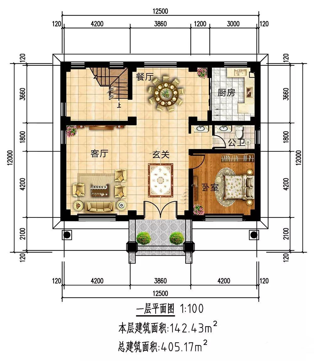 三款不同风庚层抱果图及户型设计图