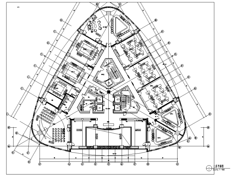 [上海]详细全套5A级办公楼九游体育施工图含效果图