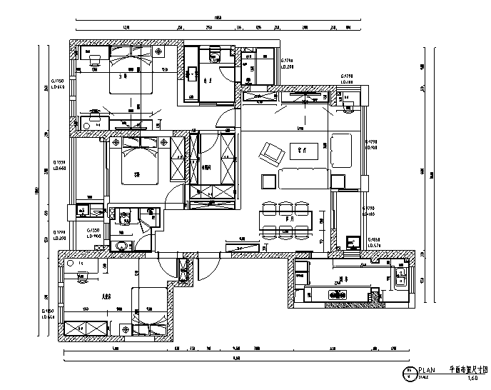 北欧简约自然风样板间设计施工图（附效果图）