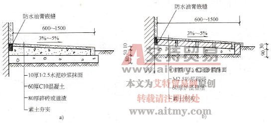 散水坡构造