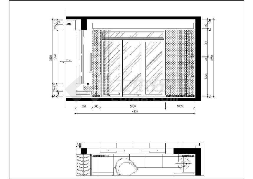 二室一厅九游体育施工图_3室2厅九游体育效果图_3室2厅1卫户型图九游体育