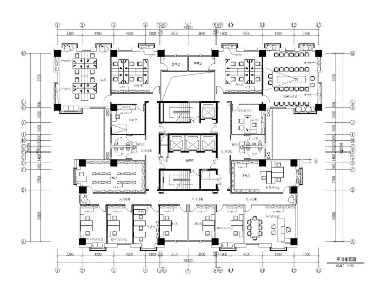 [江苏]连云港市通榆北延送水工程管理处室内九游体育施工图+九游体育工程预算表