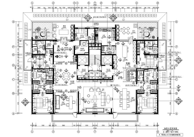 北京万科如园435㎡超大平层样板间施工图