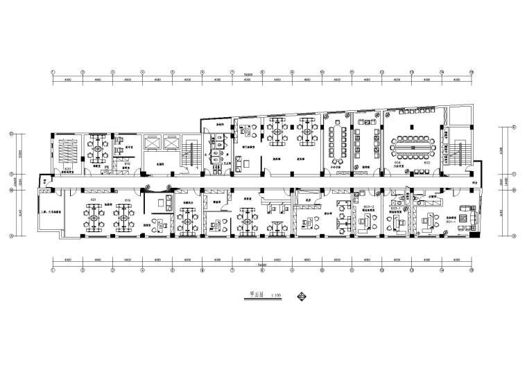 某办公空间九游体育施工图+效果图+机电图纸