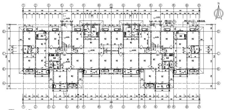 6层2单元每单元3户住宅楼设计图