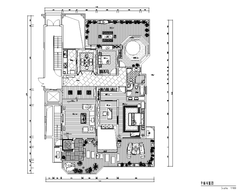 [四川]成都某东南亚风格别墅施工图及效果图