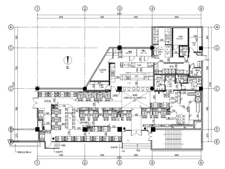 肯德基快餐店南京某分店内部九游体育施工图（附效果图）