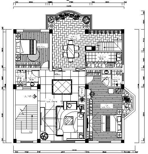 双层独栋别墅内部九游体育整套施工图设计（附效果图）