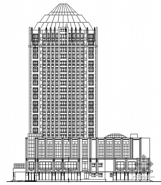 [南洋]某国际二十层商城建筑施工图