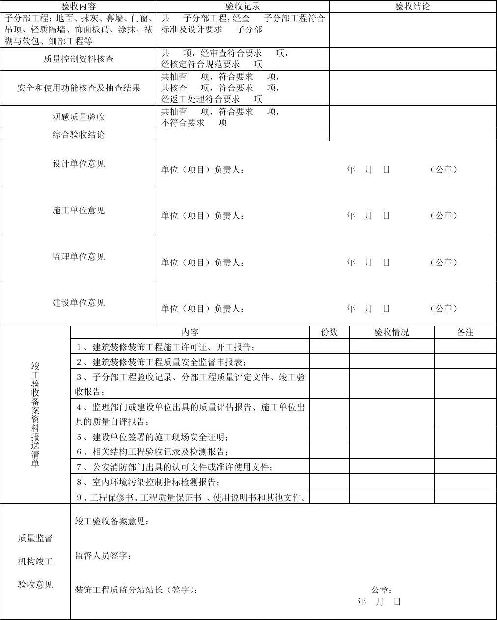 工程九游体育验收_装饰九游体育工程竣工验收表_竣工环境保护验收