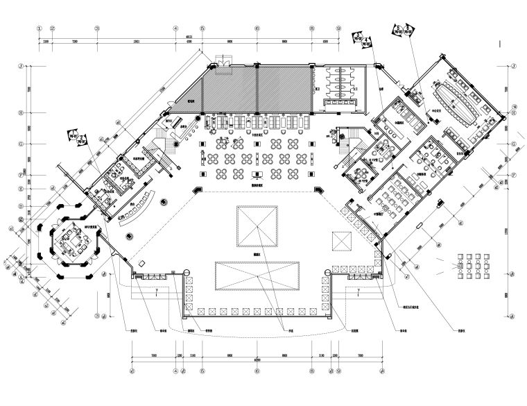 欧式风格大型房地产售楼处九游体育施工图（附效果图）