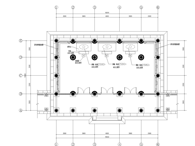 苏州观音园_2800㎡_室内九游体育CAD施工图