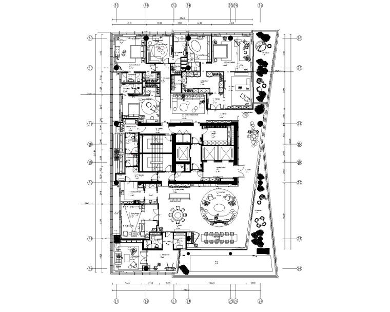 [HID+DIA]深圳湾1号-豪华四居室样板间室内九游体育设计施工图+效果图