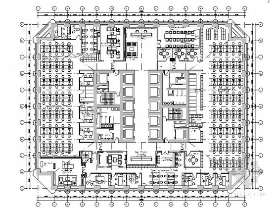 [广州]某现代风格贸易公司办公室室内九游体育施工图（含效果和预算）