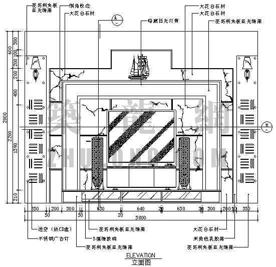 背景墙施工图