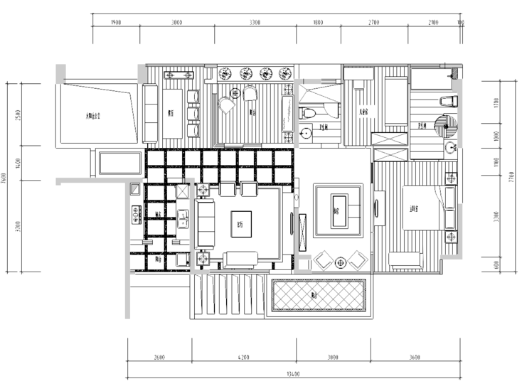 [北京]地中海风格样板房九游体育施工图