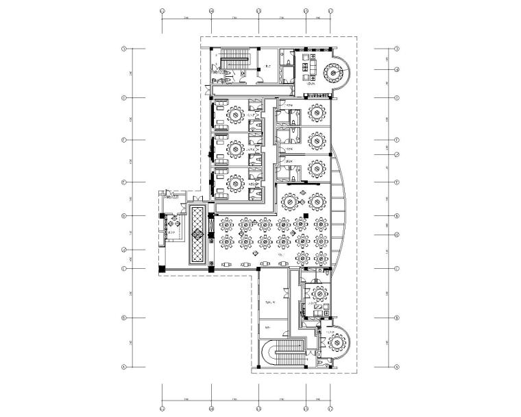 1000平米中餐厅室内装饰竣工图